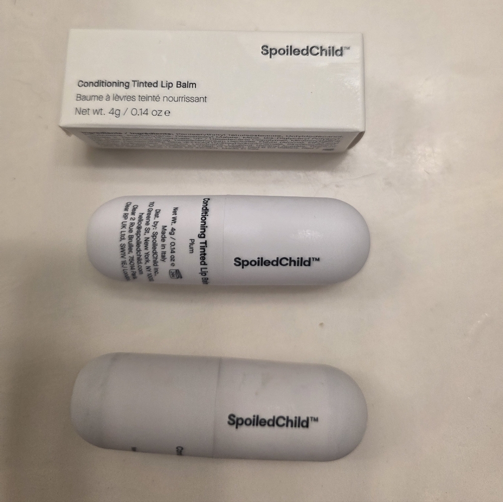 SPOILED.CHILD Conditioning Tinted Lip Balm  PLUM & NATURAL PUNK 4g /0.14oz. (2)